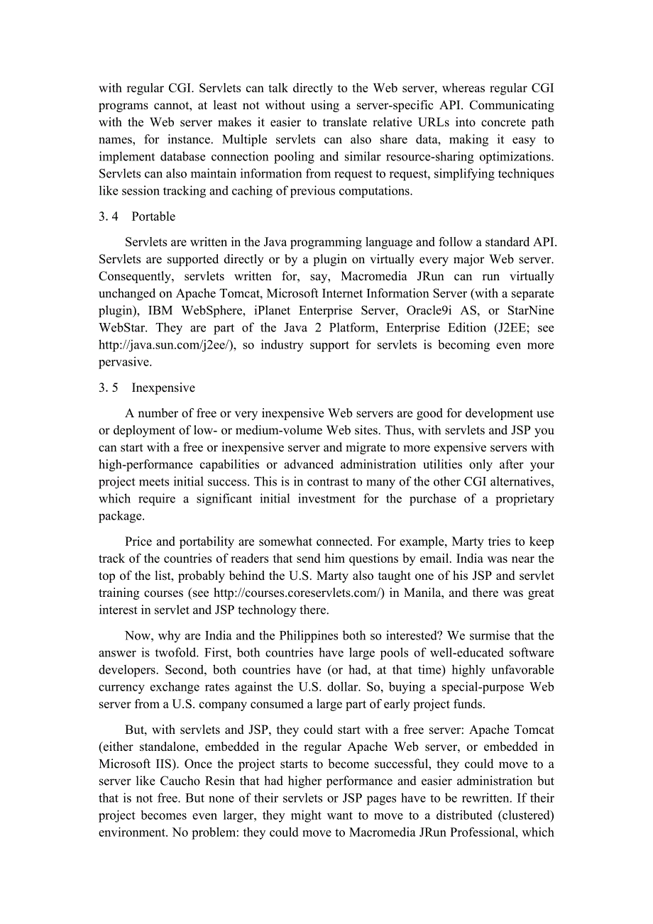 英文文献及翻译(servlet和jsp技术简述)_第4页