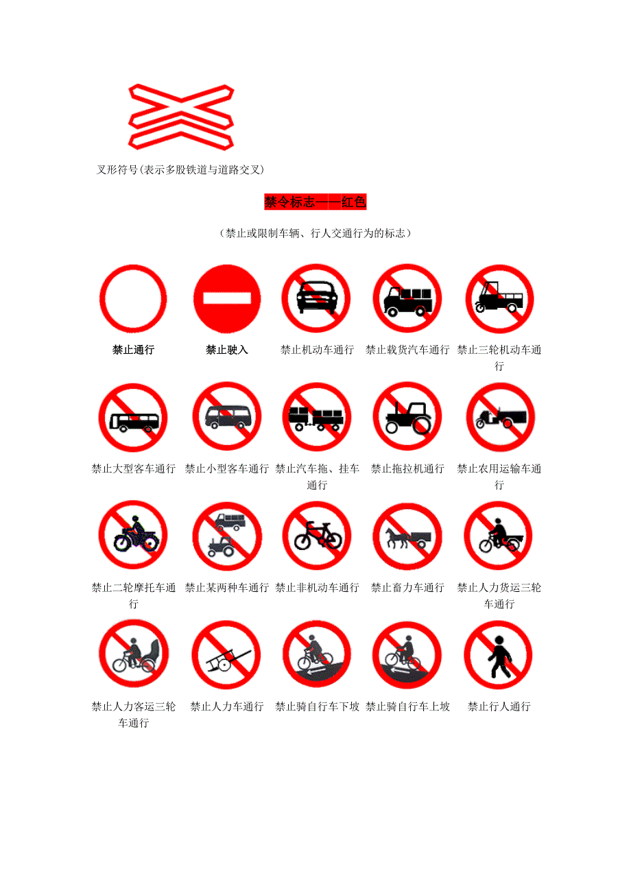 驾照科目一交通标志大全资料_第4页