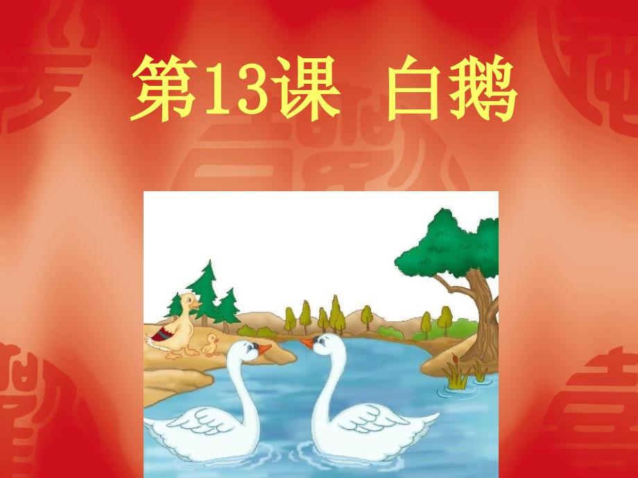 小学语文四年级课件人教版四年级语文上册白鹅课件_第1页