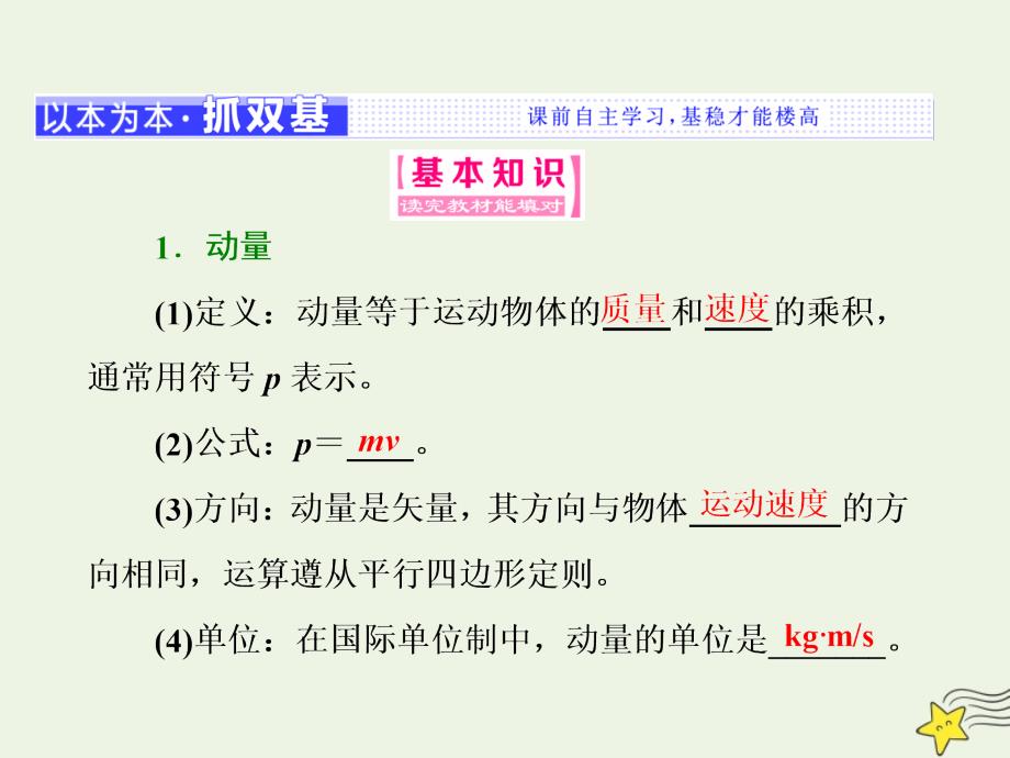 2019年高中物理第1章第1节动量定理课件鲁科版选修_第3页