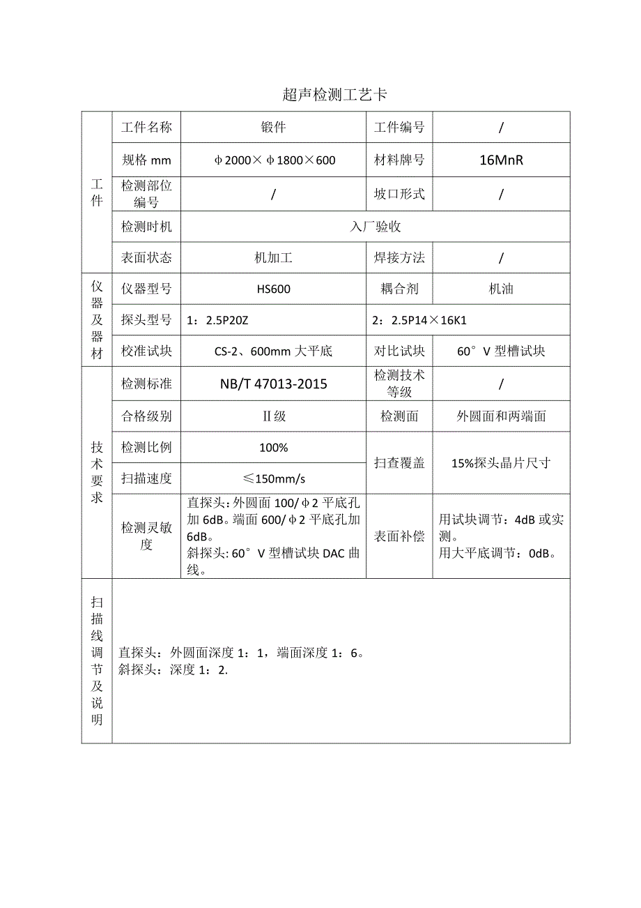 锻件超声检测工艺卡2017_第4页