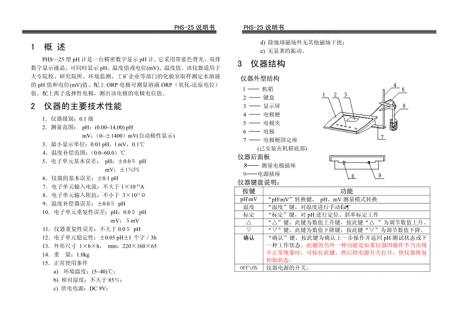 雷磁phs-25ph计酸度计说明书_第3页