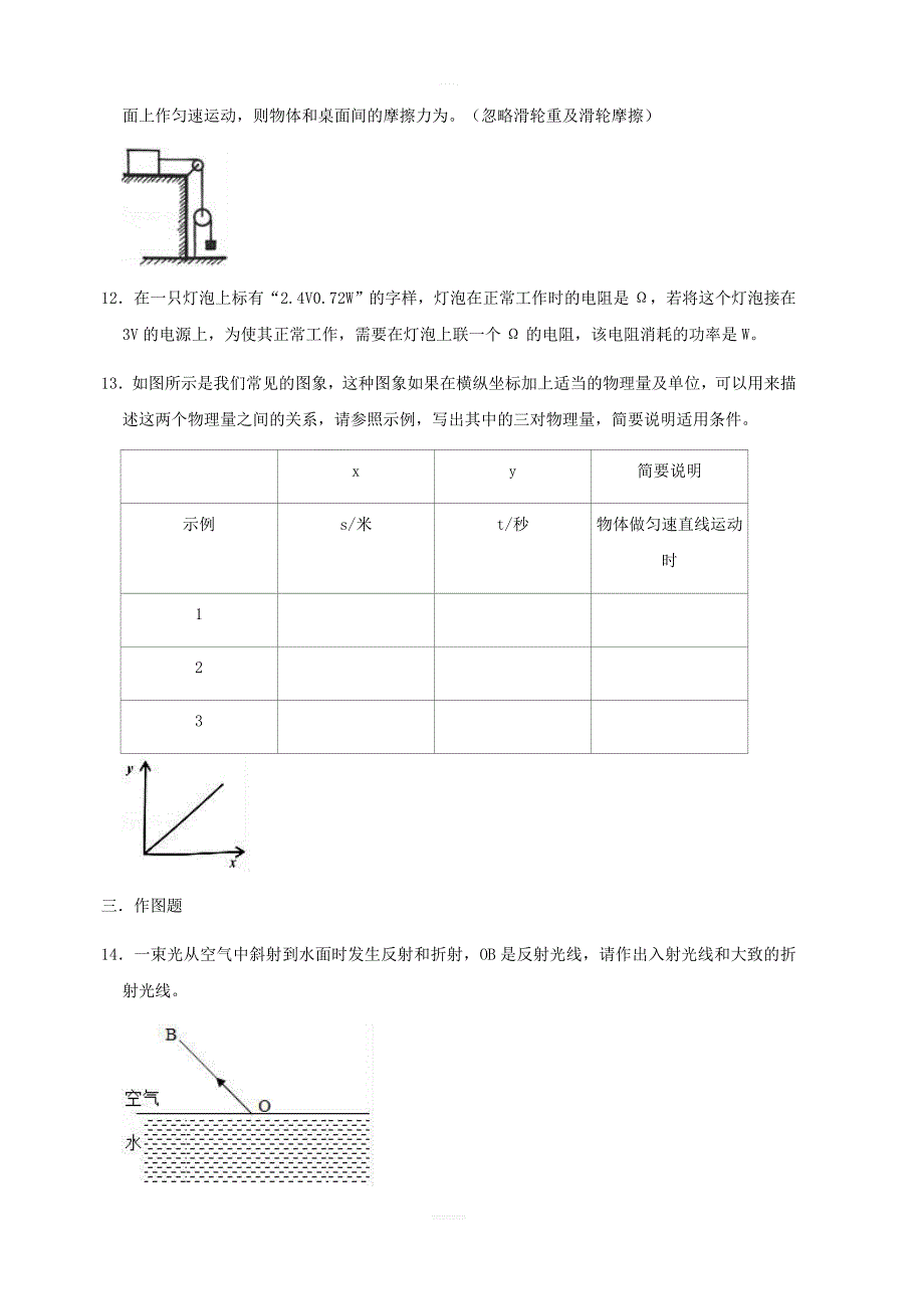 重庆市2019年初中物理毕业生学业模拟考试试题二_第4页