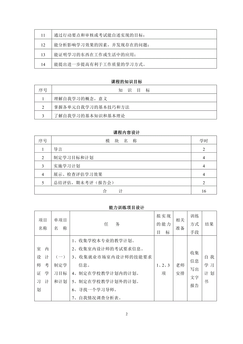 自我学习能力课程整体设计1_第2页