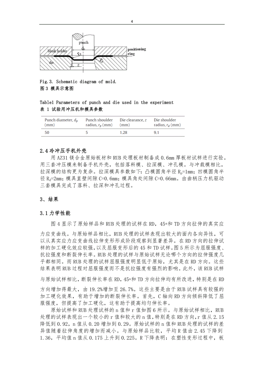 单向多道次弯曲工艺对AZ31B镁合金板材冷冲压成形性能的影响讲解_第4页