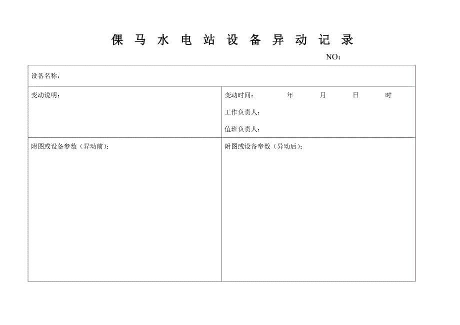 电站运行各表格_第5页