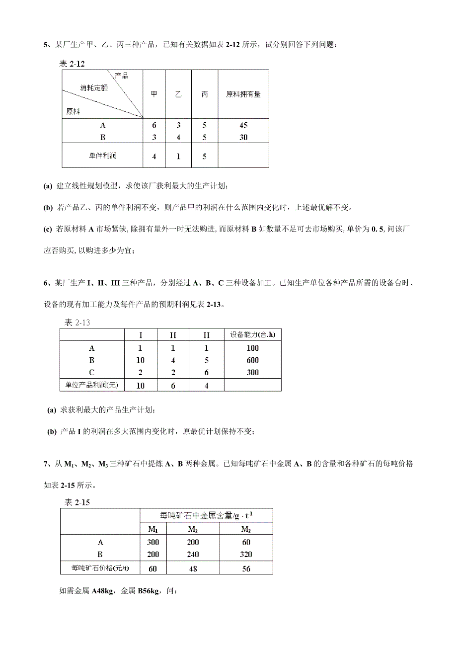 管理运筹学作业题1_第3页