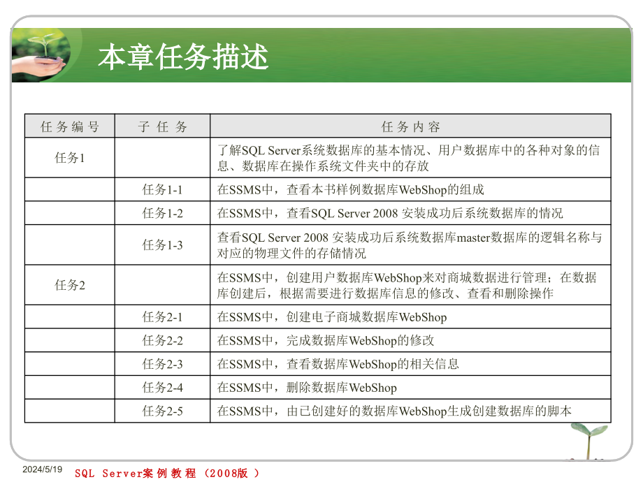 SQLServer实例教程2008版电子教 案第 3章_第4页