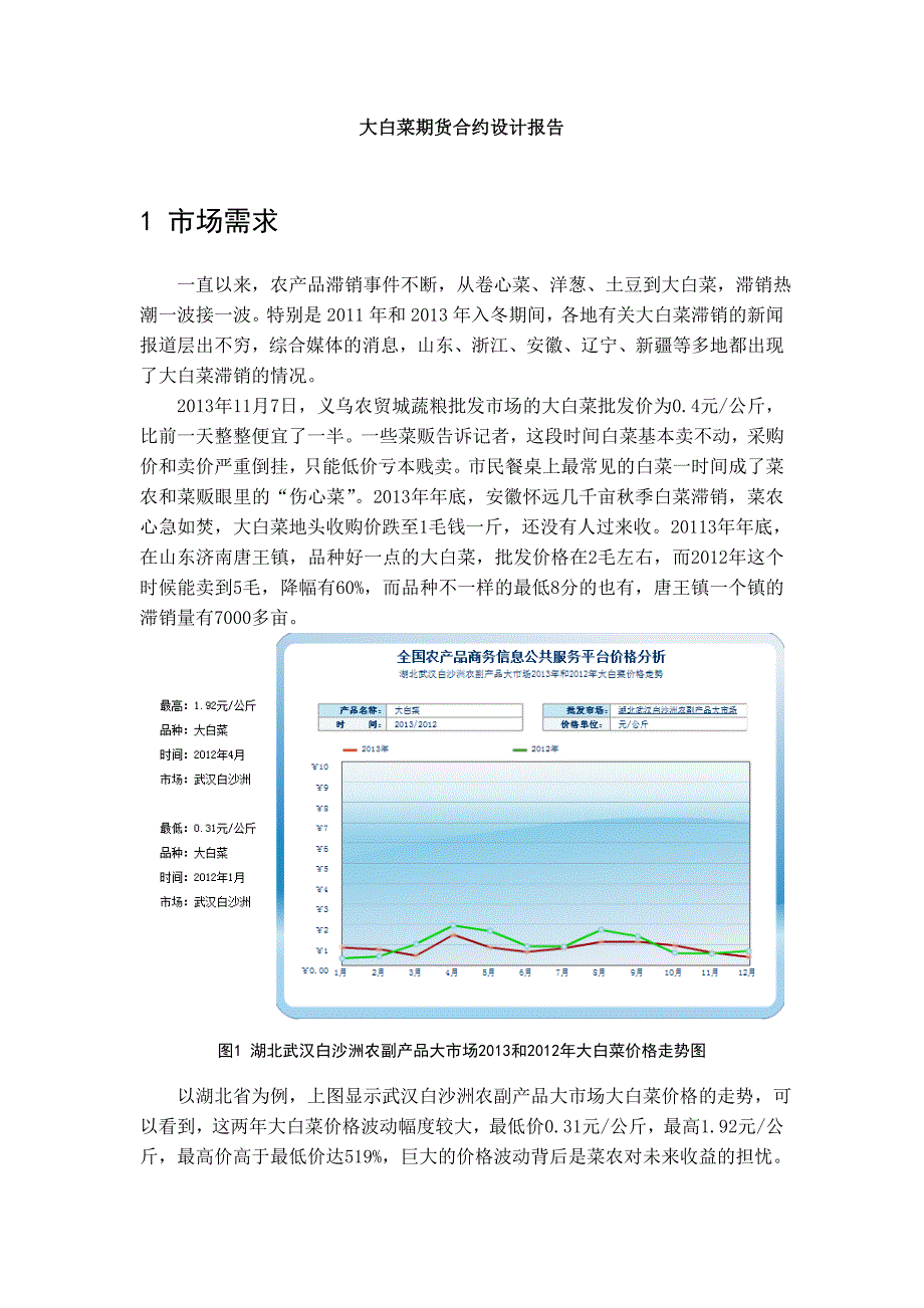 大白菜期货合约设计报告(DOC)_第1页