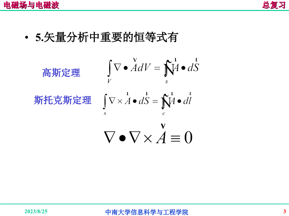 谢处方电磁场与电磁波复习课件_第3页