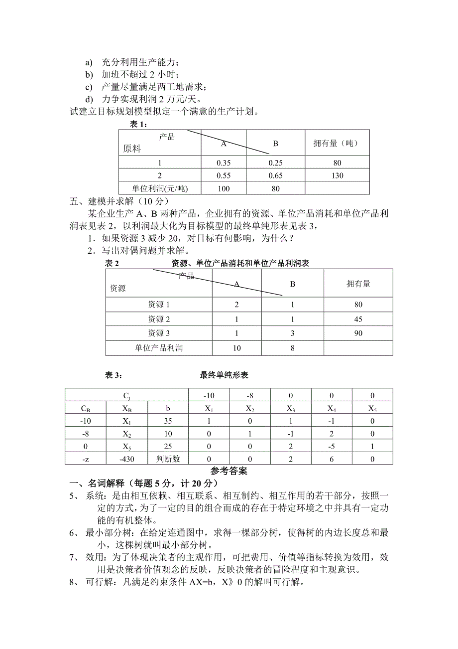 运筹学与系统工程考试题及答案_第2页