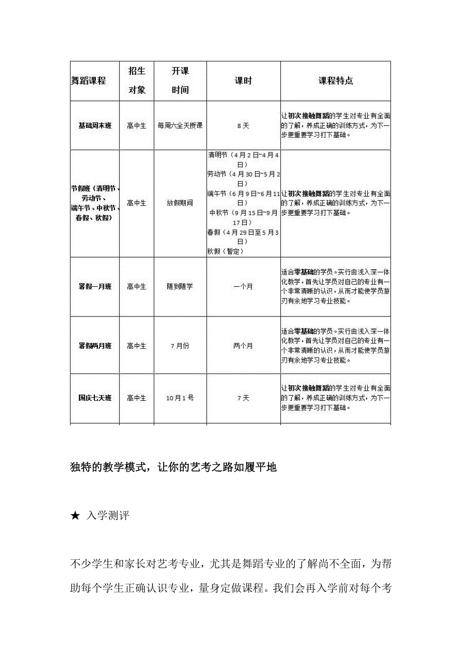 浙江舞蹈艺考培训招生简章_第3页