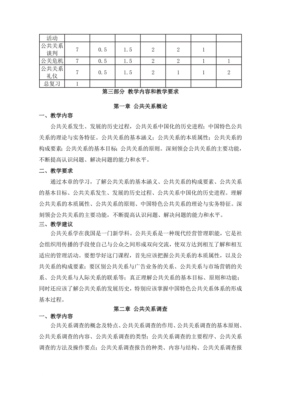 秋公共关系实务教学大纲范文_第4页