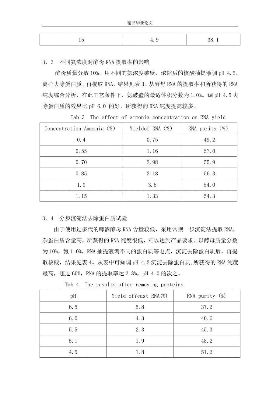 利用啤酒酵母提取RNA的氨法工艺研究【毕业论文-绝对精品】_第5页