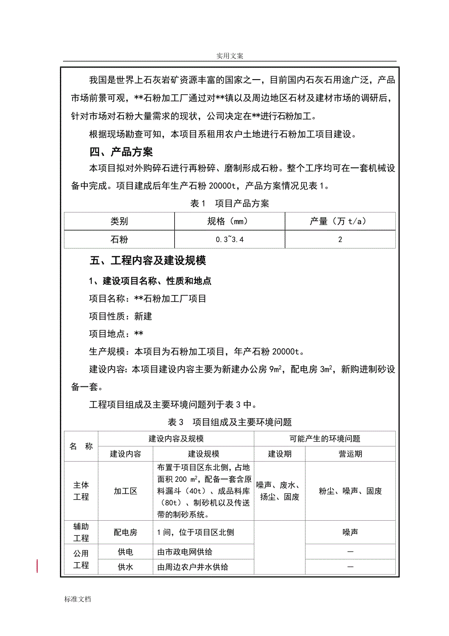 石粉加工厂项目环评报告材料_第4页