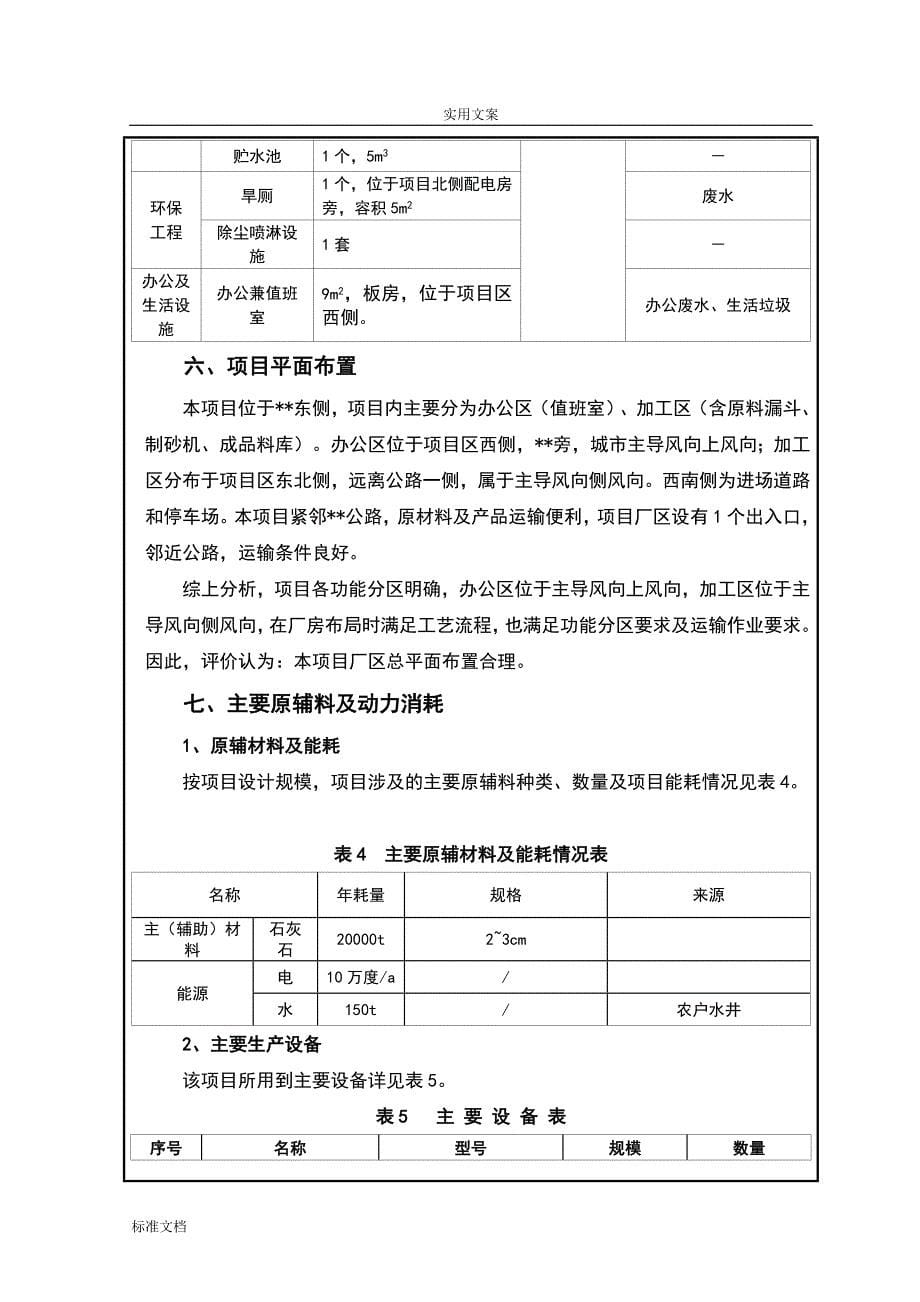 石粉加工厂项目环评报告材料_第5页