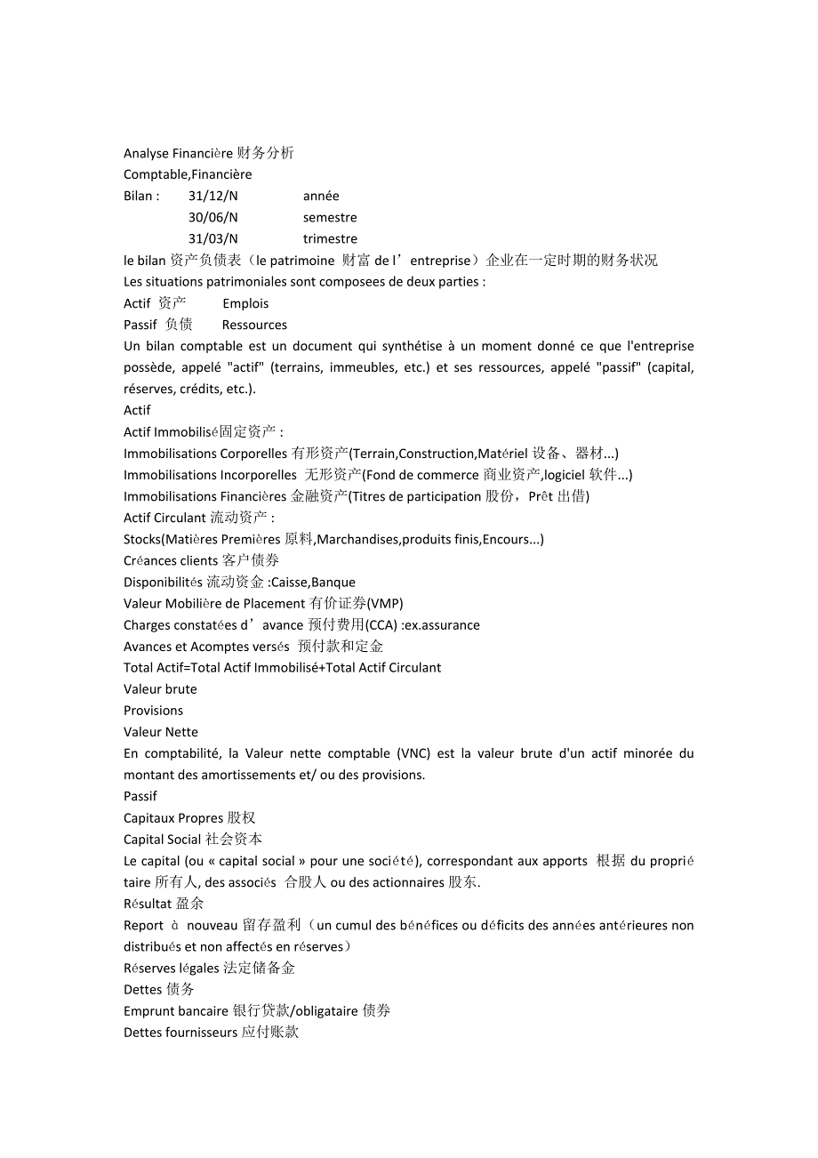 AnalyseFinancière法国大学三年级课程财务分析_第1页