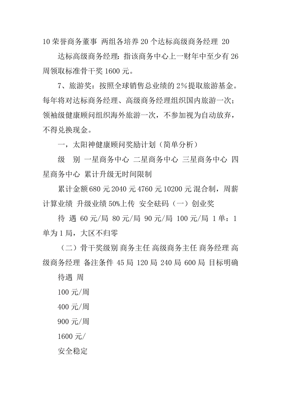 太阳神20xx年奖金制度_第3页