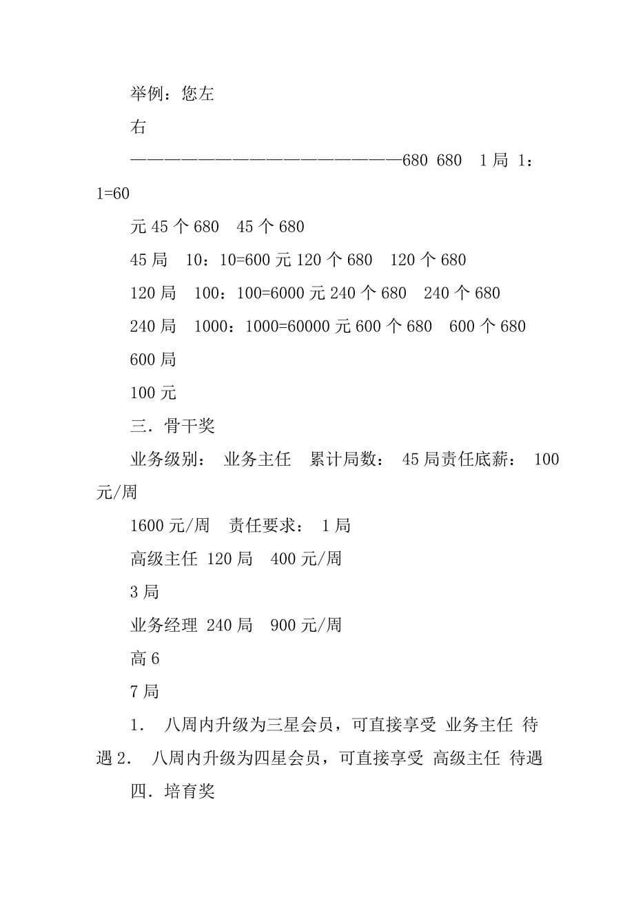 太阳神20xx年奖金制度_第5页