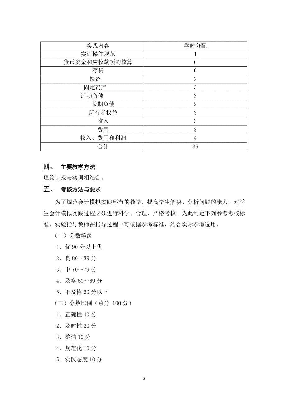 实训教程教学大纲_第5页