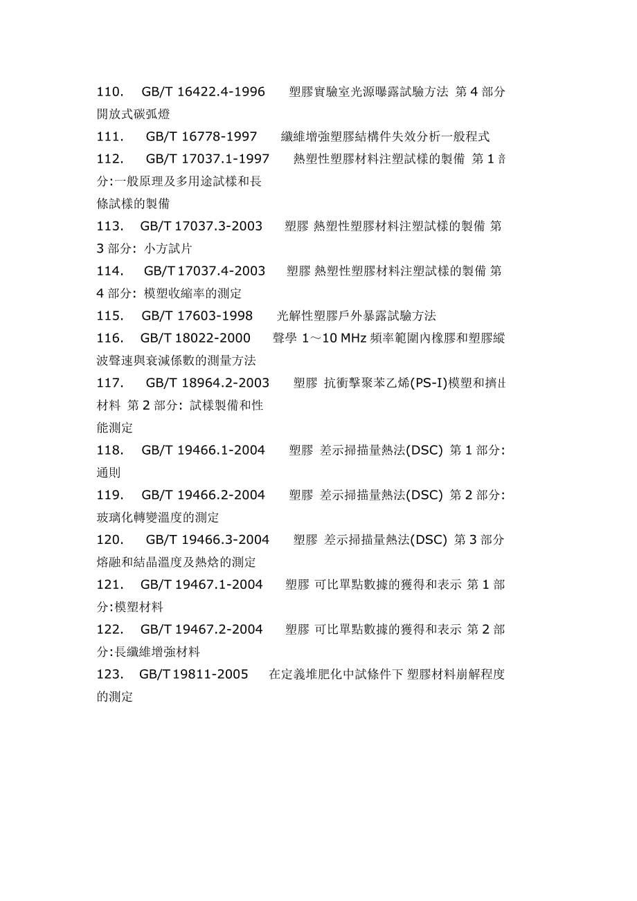 常用塑胶及塑胶制品检验标准_第5页