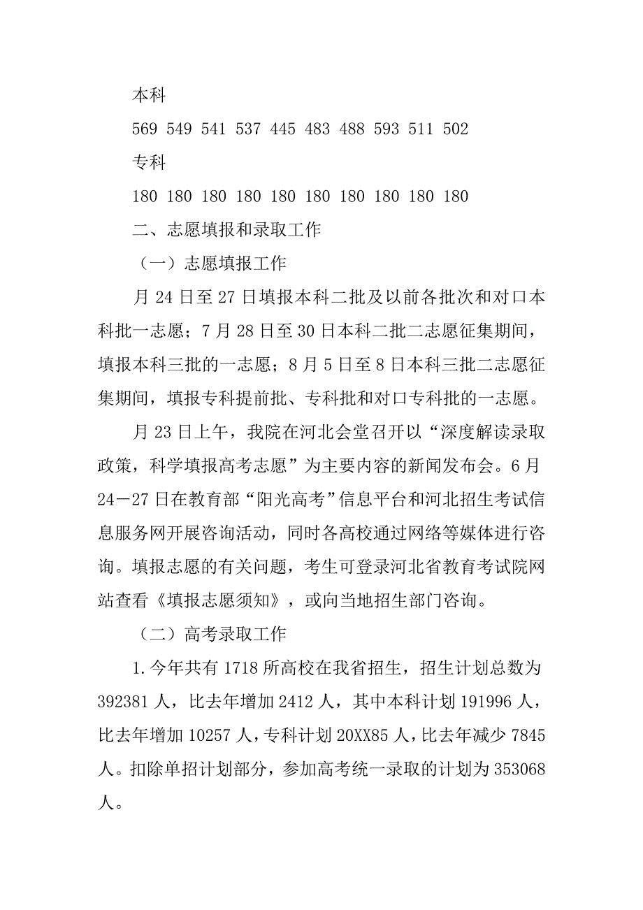 20xx年河北省高考招生计划_第4页