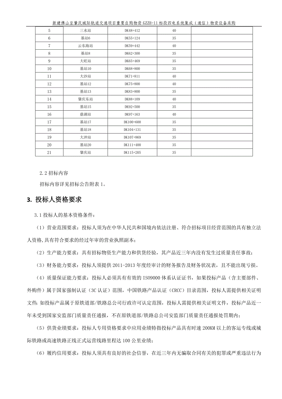 新建佛山至肇庆城际轨道交通项目重要自购物资GZZH11标段四电_第2页