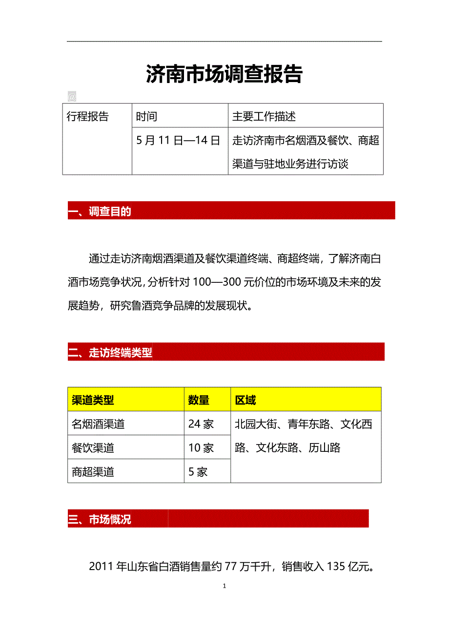 济南白酒市场调查报告1_第1页