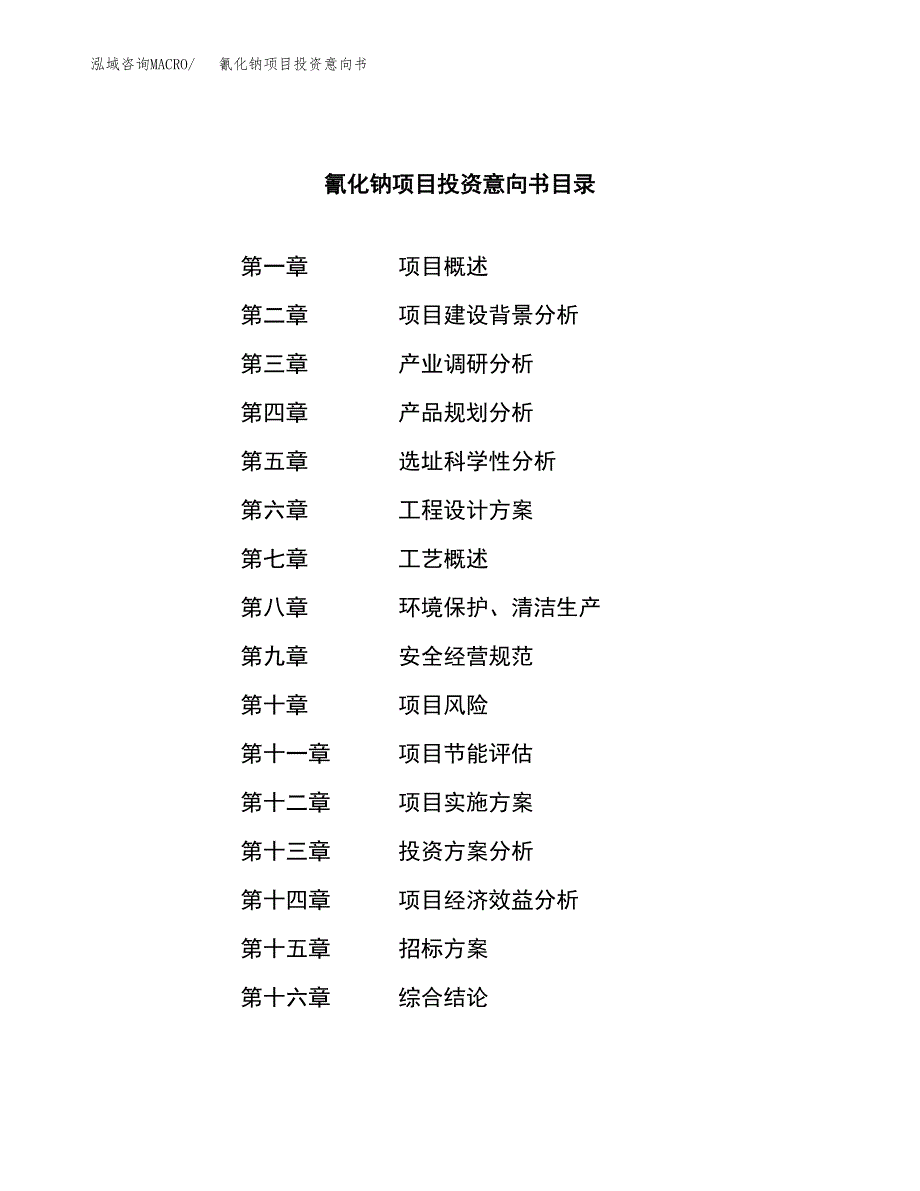 氰化钠项目投资意向书(总投资10000万元)_第2页