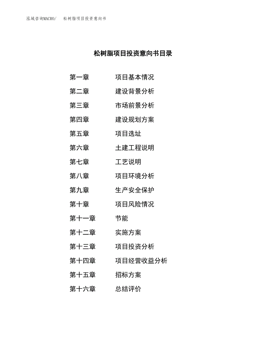 松树脂项目投资意向书(总投资13000万元)_第2页