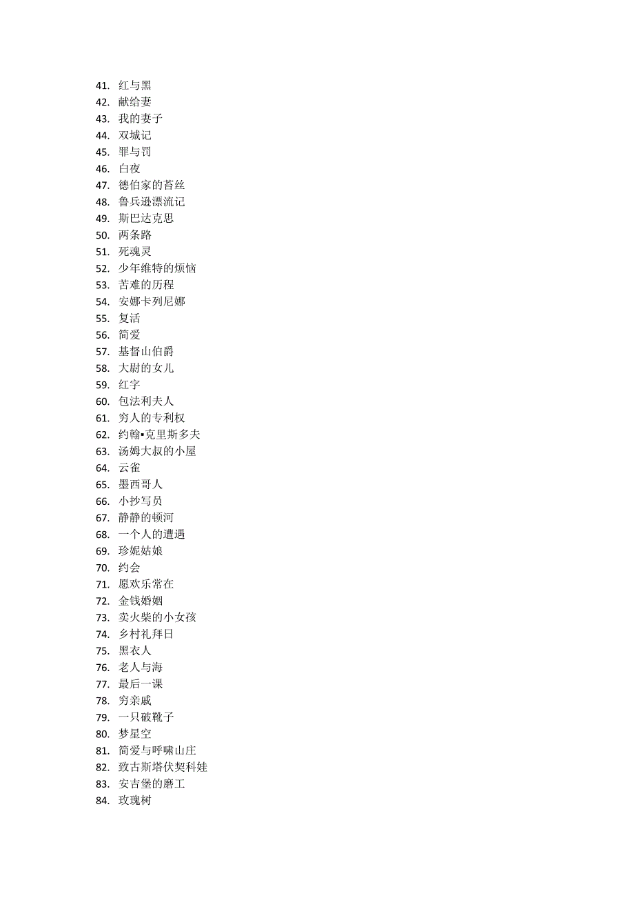 世界经典名著100部_第2页