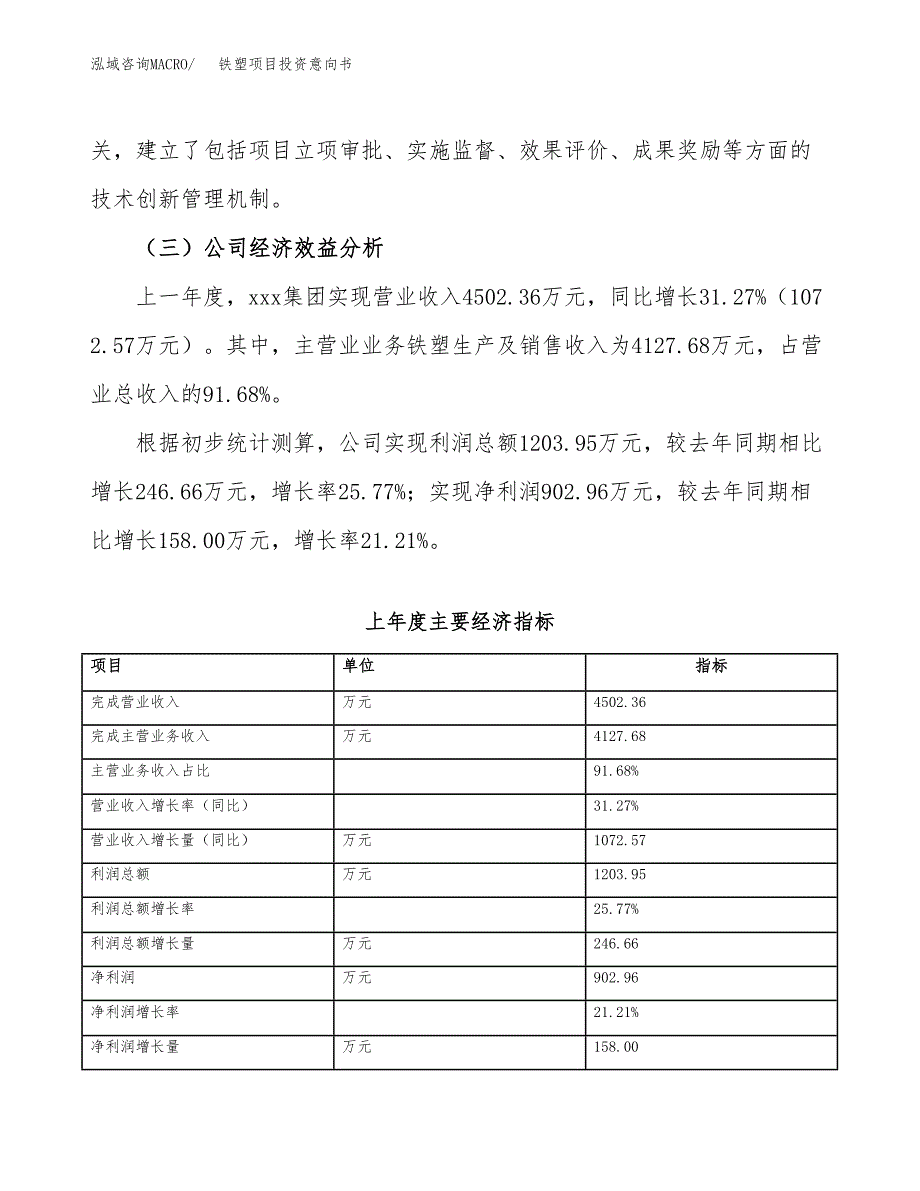 铁塑项目投资意向书(总投资5000万元)_第4页