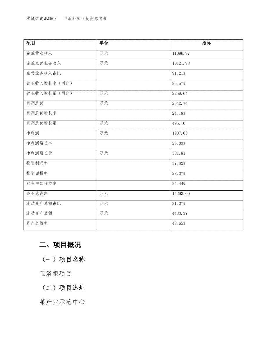 卫浴柜项目投资意向书(总投资8000万元)_第5页