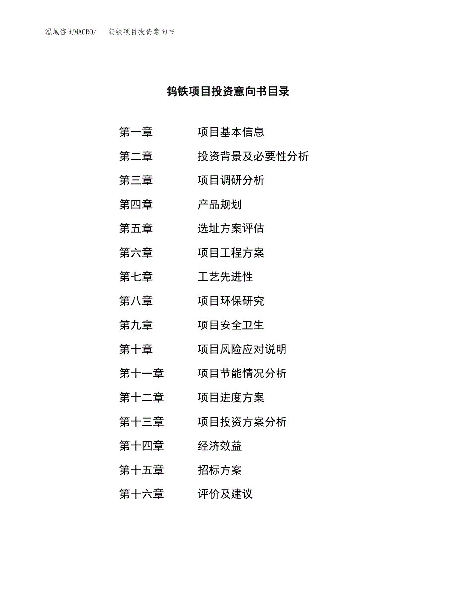 钨铁项目投资意向书(总投资15000万元)_第2页