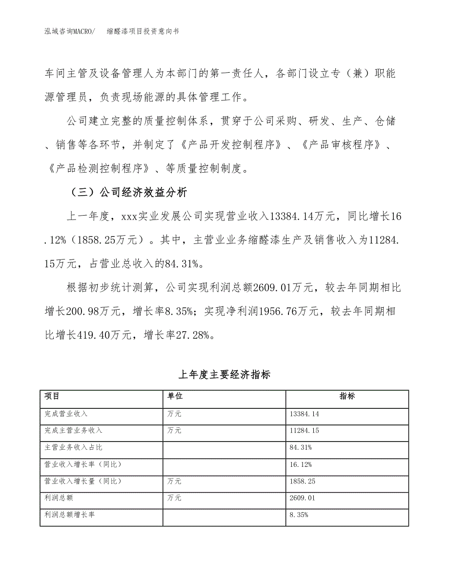 缩醛漆项目投资意向书(总投资11000万元)_第4页