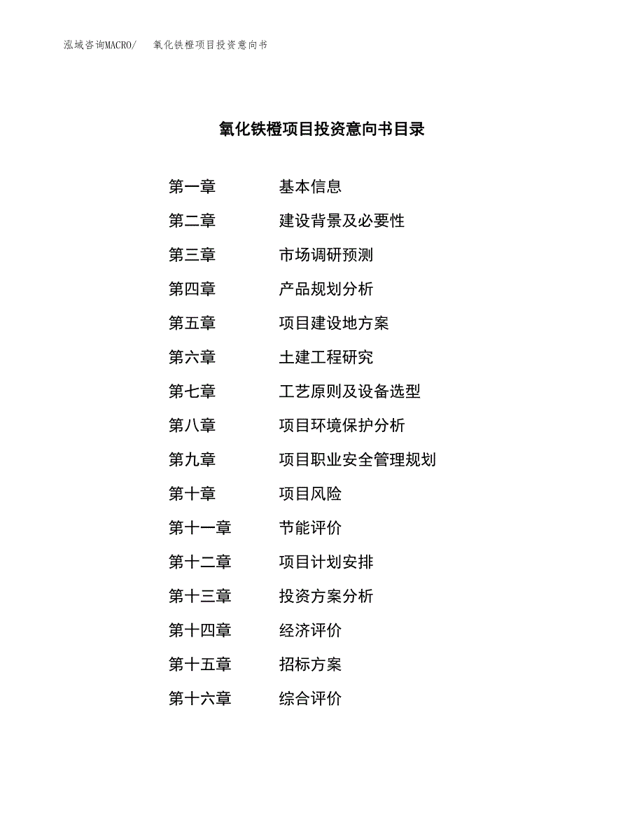 氧化铁橙项目投资意向书(总投资13000万元)_第2页