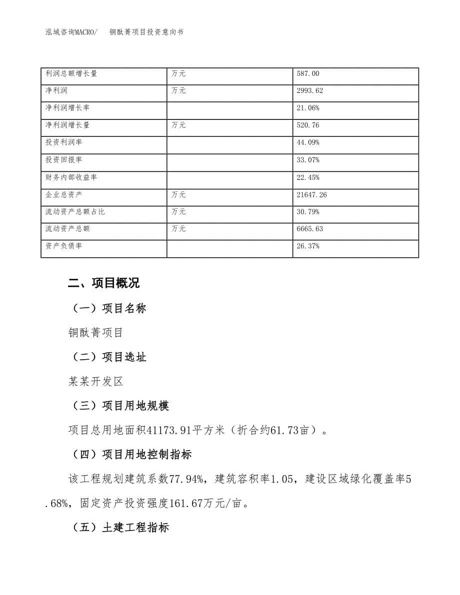 铜酞菁项目投资意向书(总投资12000万元)_第5页