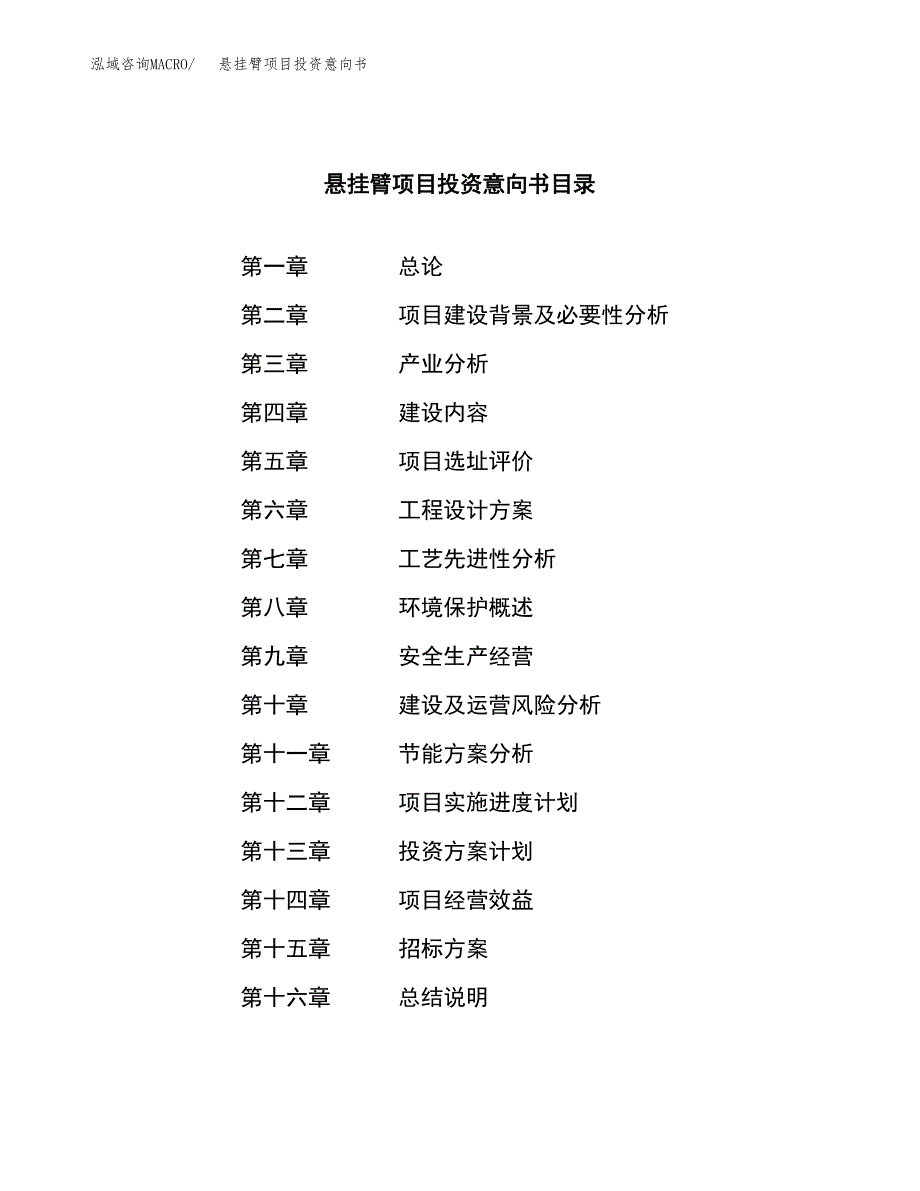 悬挂臂项目投资意向书(总投资6000万元)_第2页