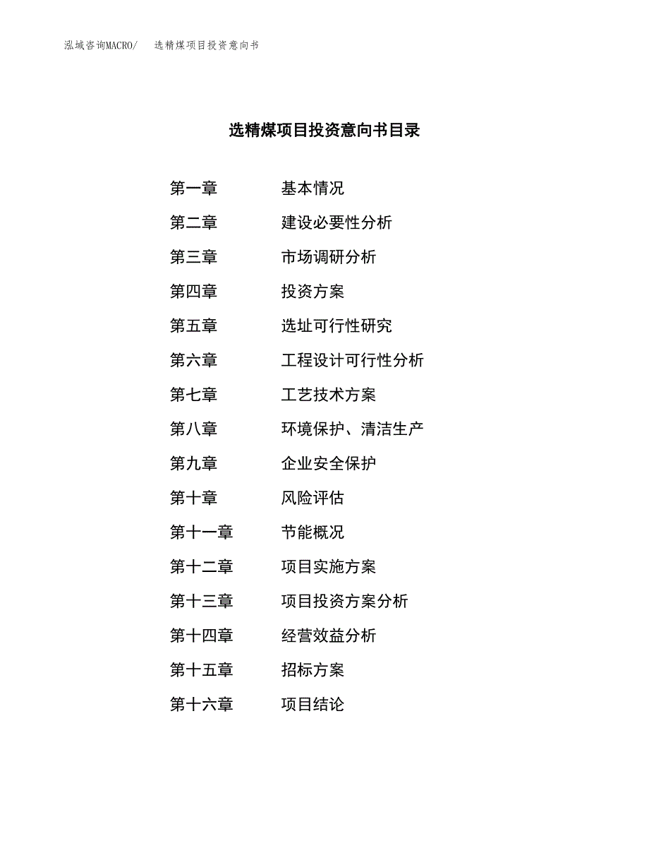 选精煤项目投资意向书(总投资4000万元)_第2页