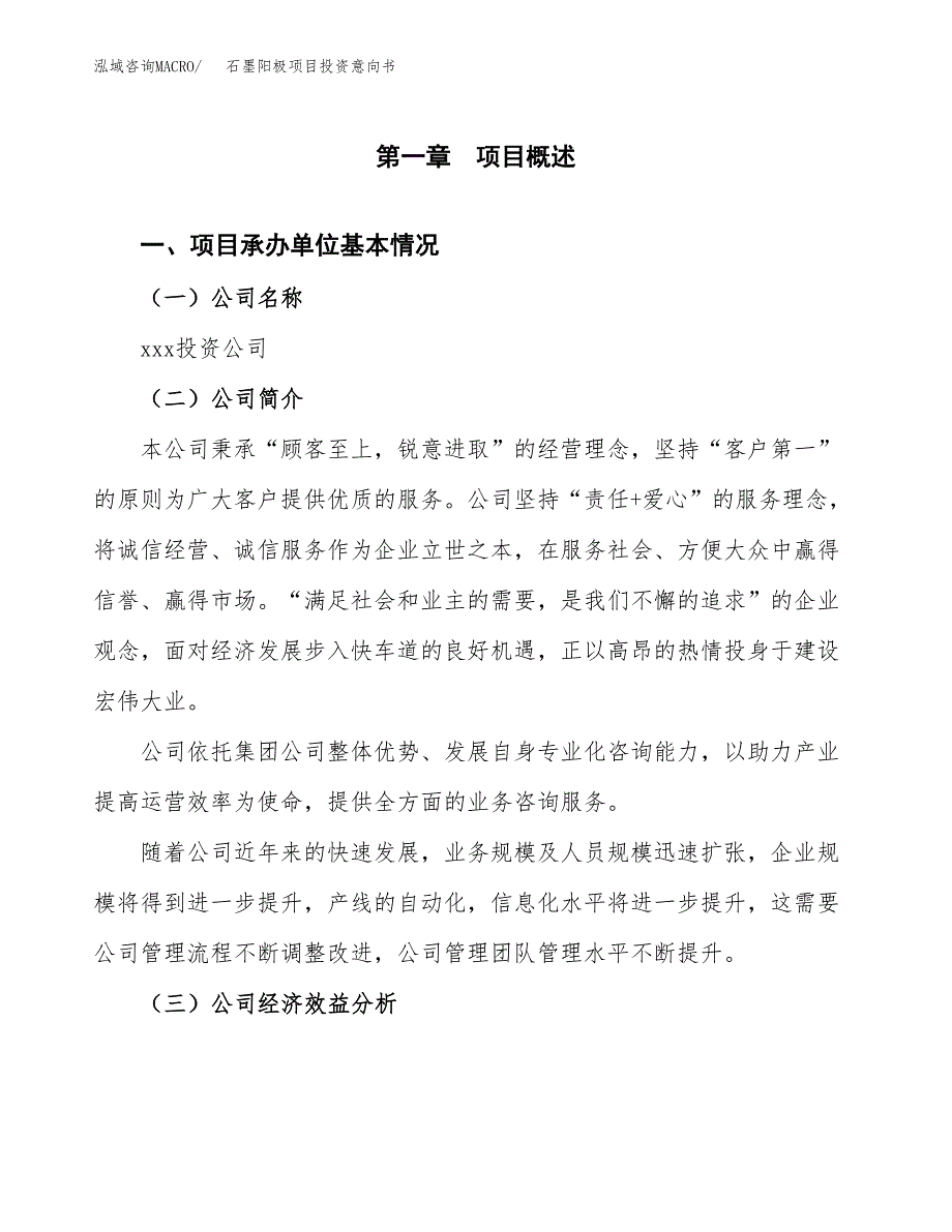 石墨阳极项目投资意向书(总投资13000万元)_第3页