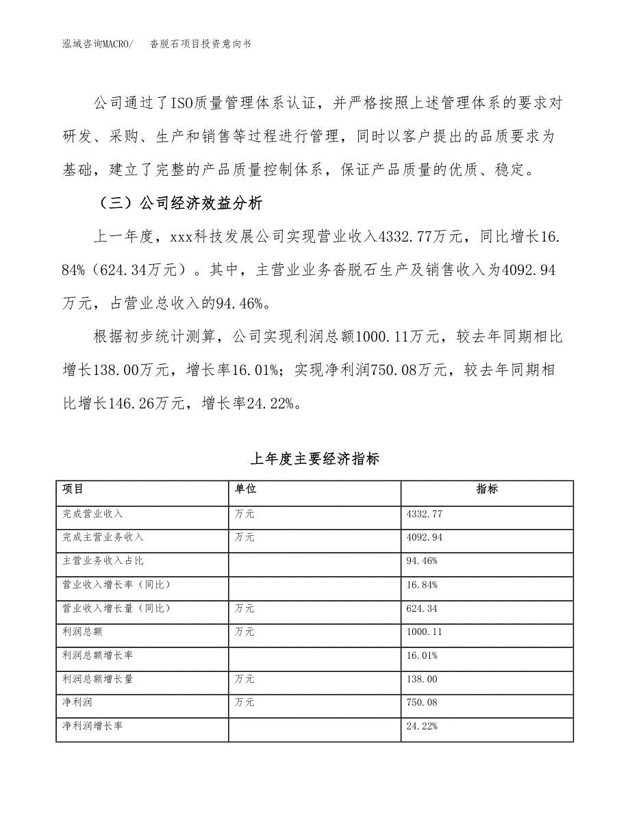 沓脱石项目投资意向书(总投资4000万元)_第4页