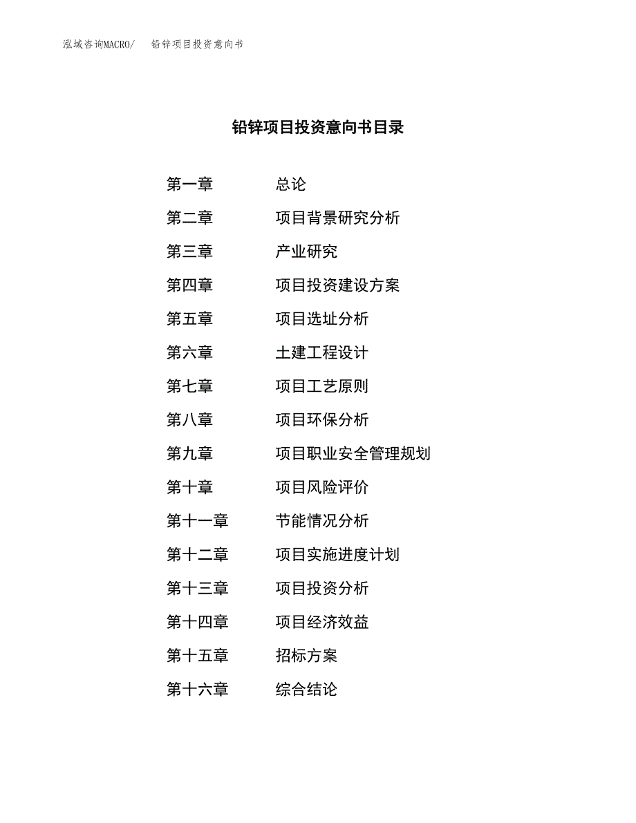 铅锌项目投资意向书(总投资16000万元)_第2页