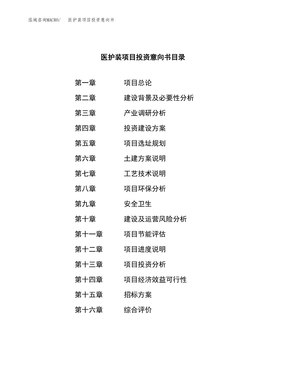 医护装项目投资意向书(总投资17000万元)_第2页