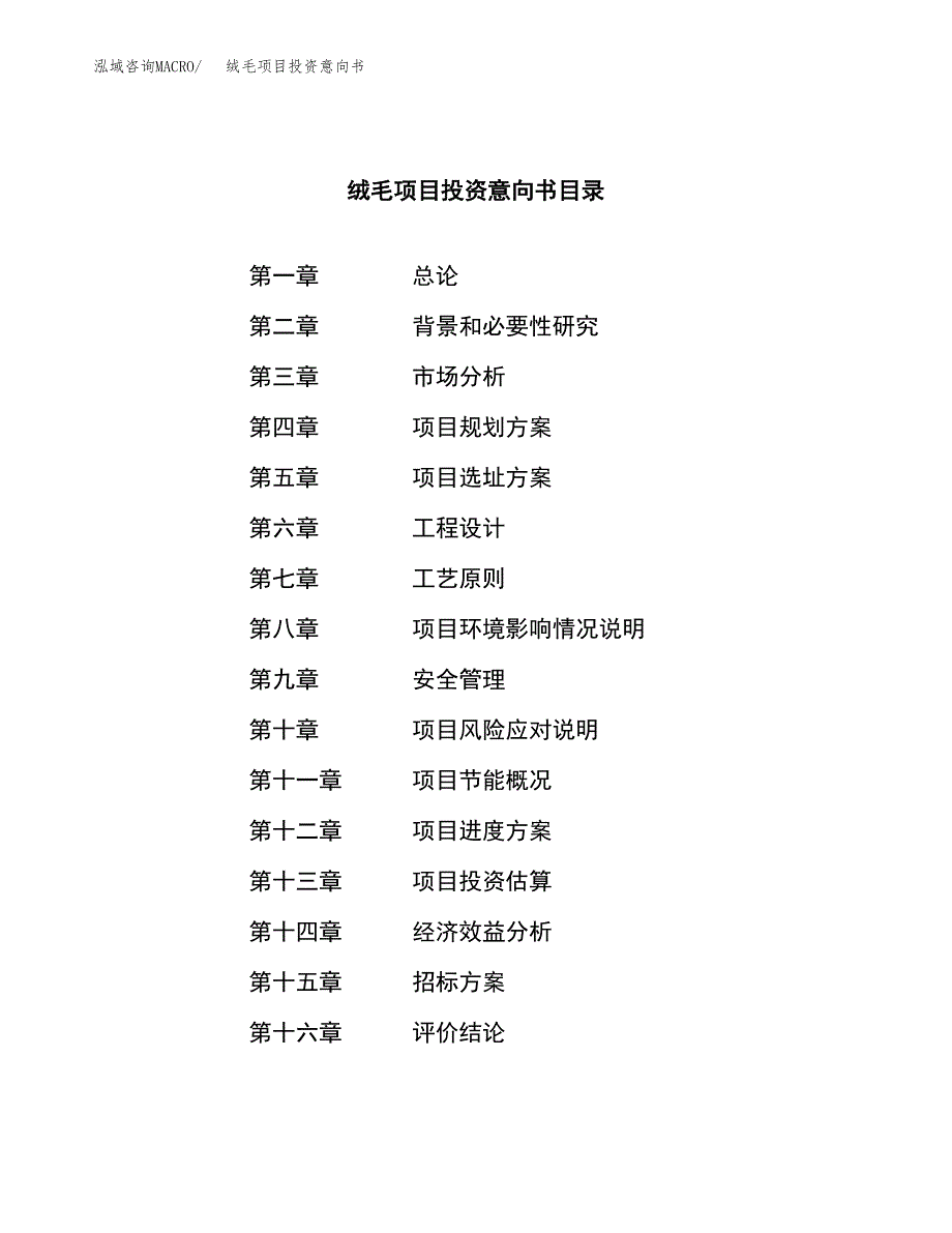 绒毛项目投资意向书(总投资13000万元)_第2页