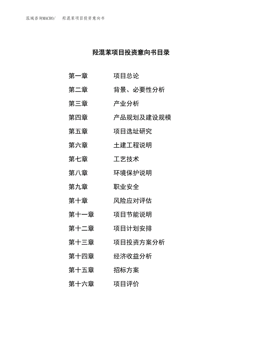 羟混苯项目投资意向书(总投资14000万元)_第2页