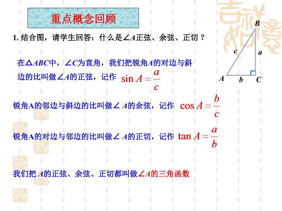 数学281锐角三角函数复习巩固课件人教新课标九年级下课件_第2页