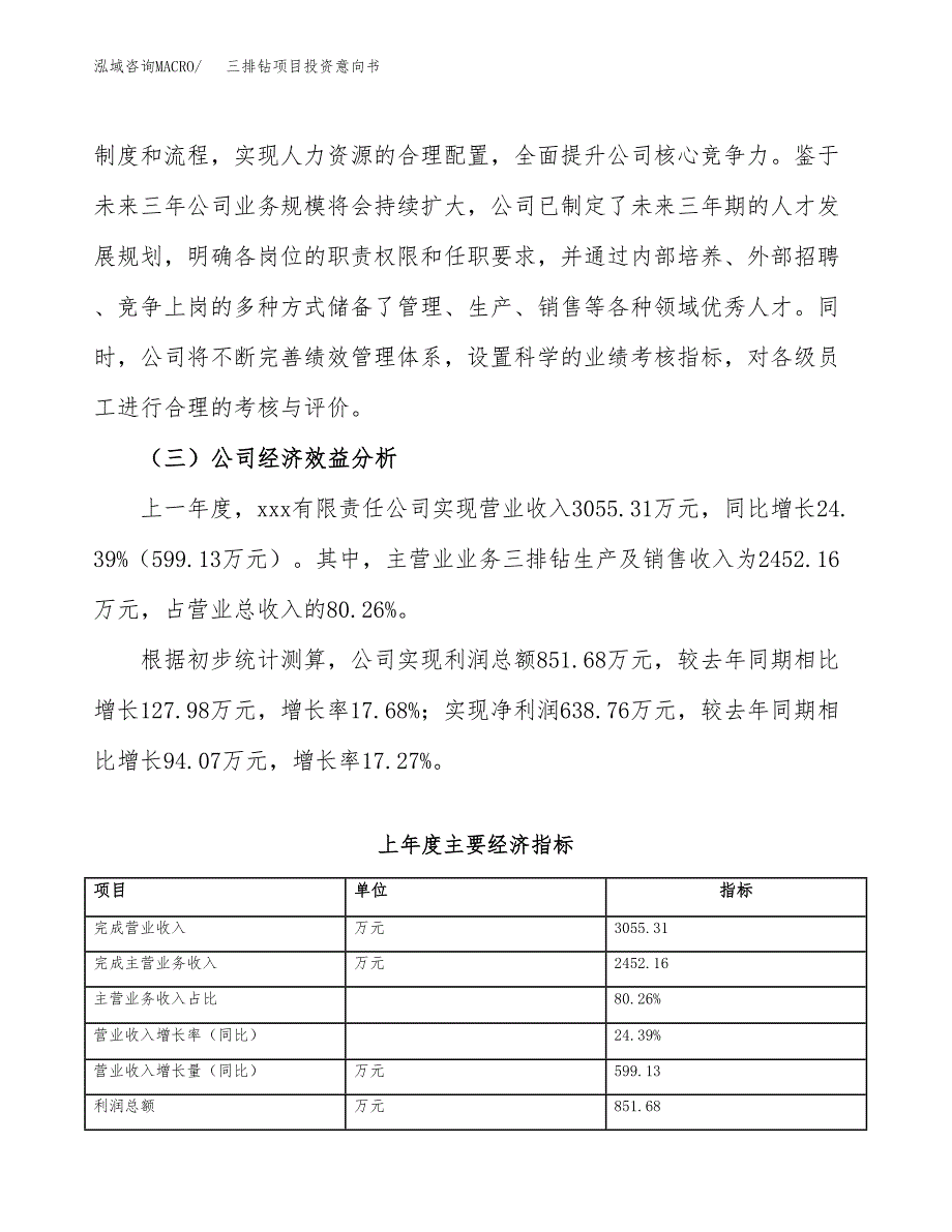 三排钻项目投资意向书(总投资3000万元)_第4页