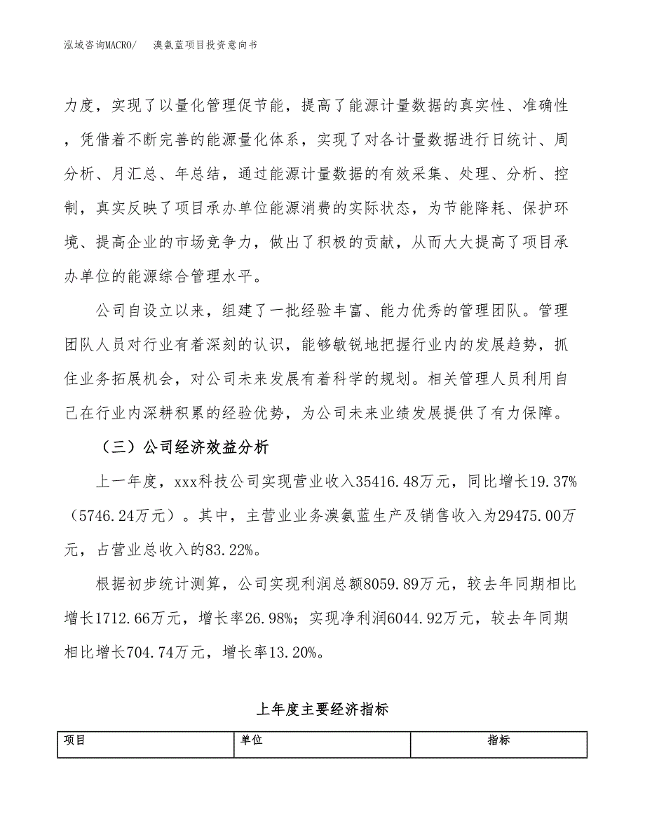 溴氨蓝项目投资意向书(总投资22000万元)_第4页