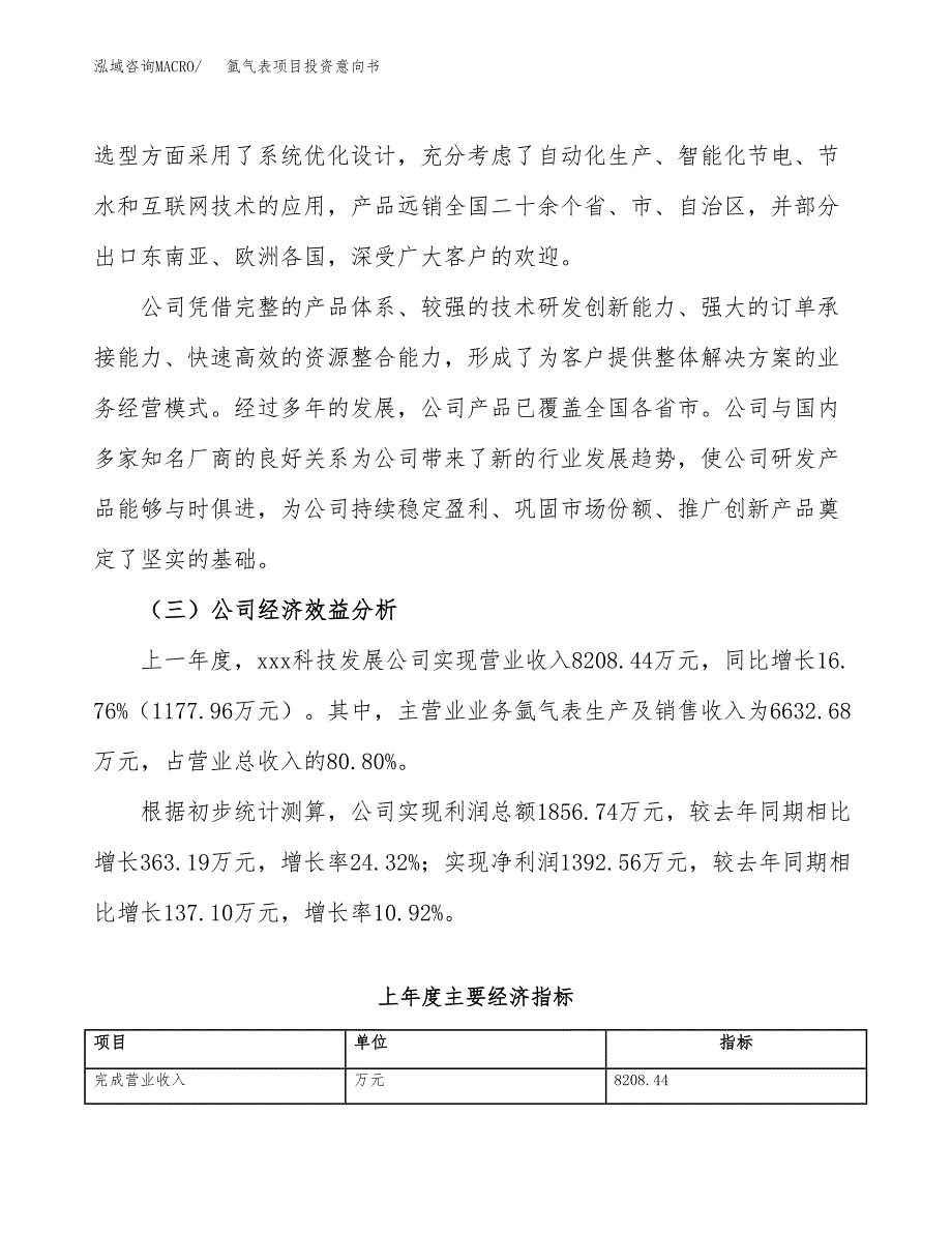 氩气表项目投资意向书(总投资12000万元)_第4页