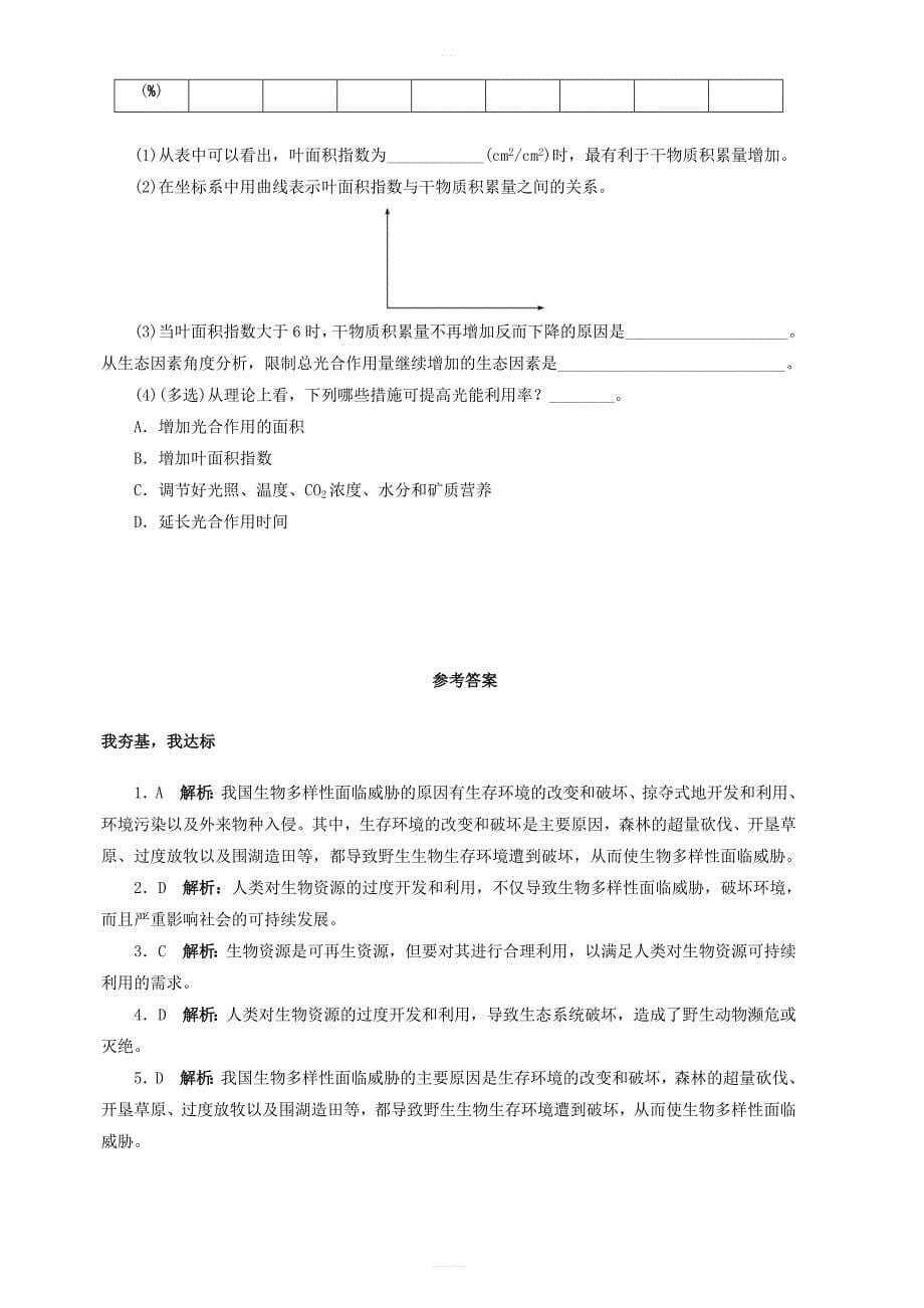 高中生物第四章生物科学与环境第三节合理使用生物资源课后自我小测浙科版选修2_第5页